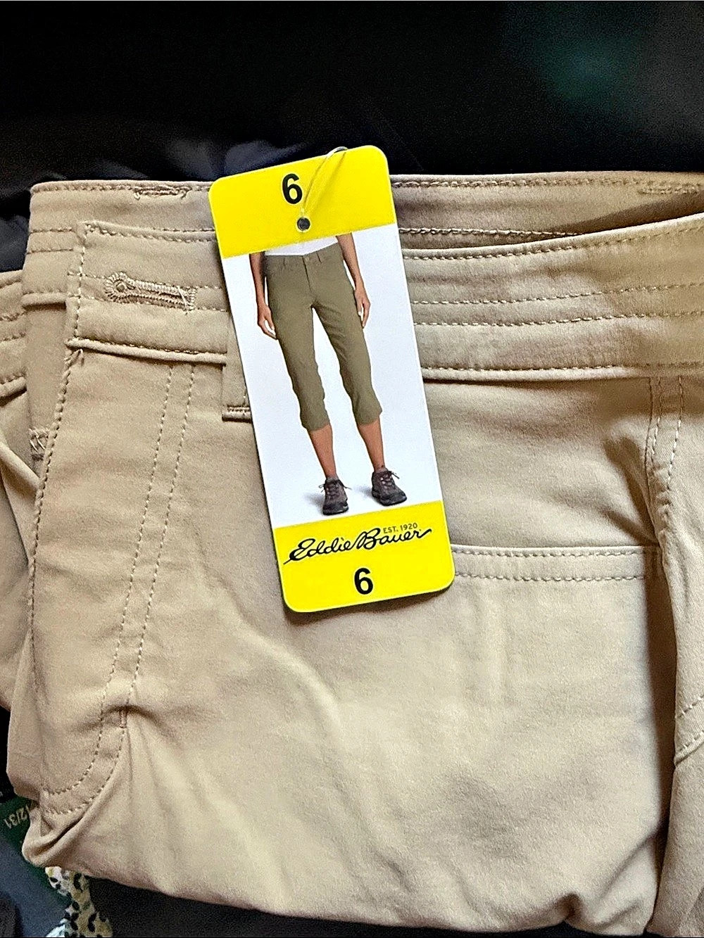 Eddie Bauer Women's Guide Pro Capri Beige Size 6 NWT